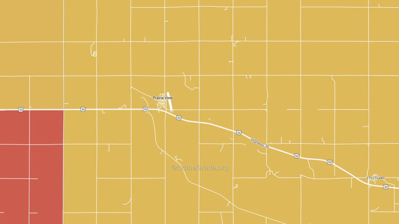 Prairie View, KS Map of Vandalism Rates