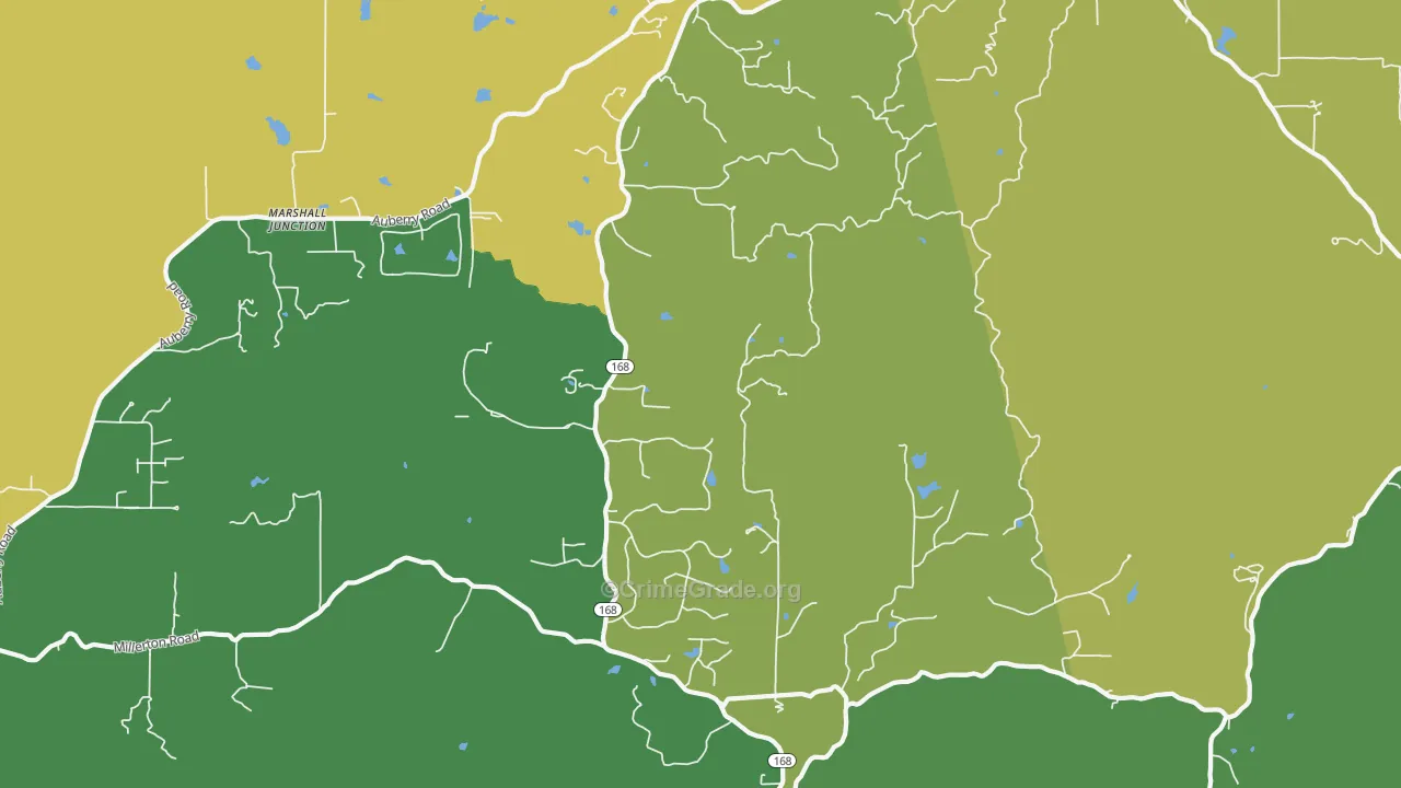 Prather, CA Map of Vandalism Rates