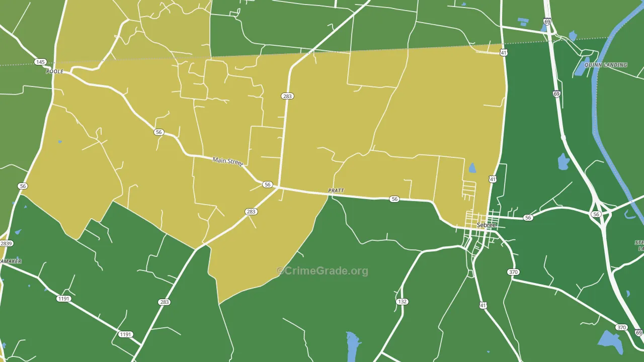 Pratt, KY Map of Vandalism Rates