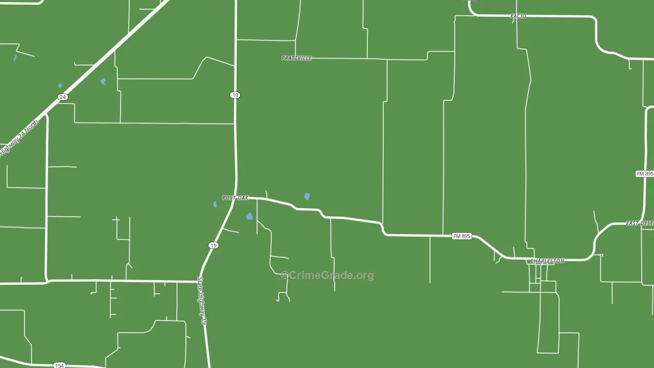 Prattville, TX Map of Vandalism Rates