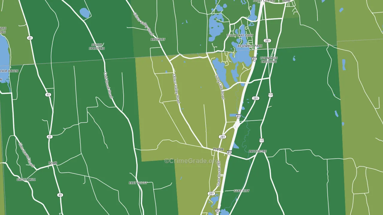 Preble, NY Map of Vandalism Rates