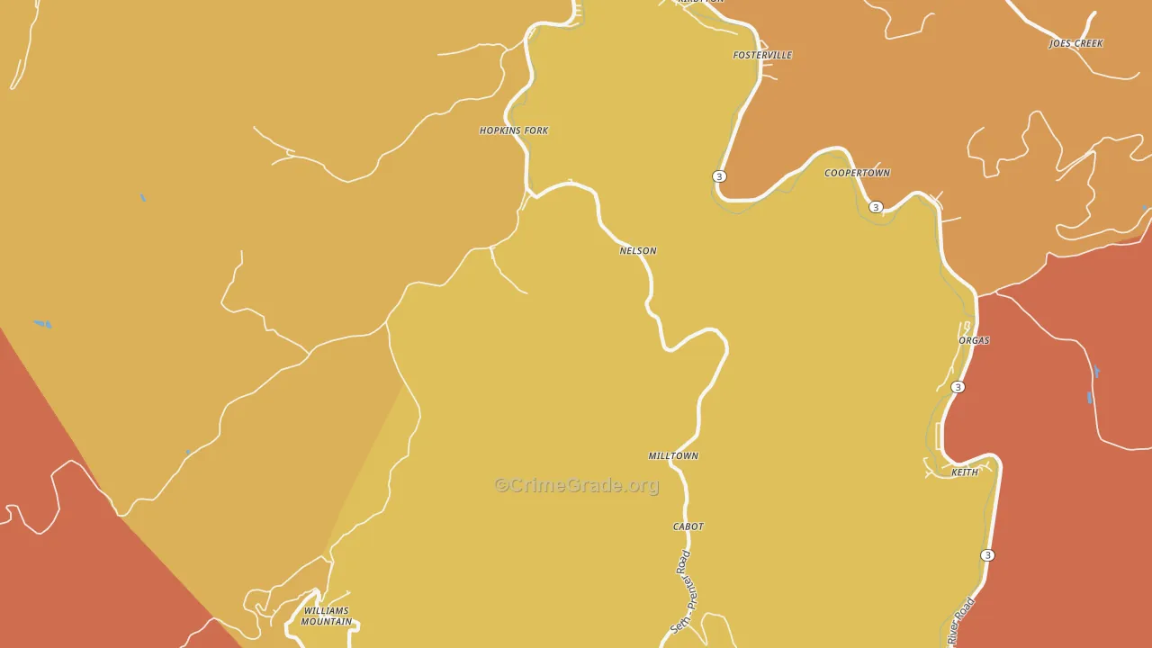 Prenter, WV Map of Vandalism Rates