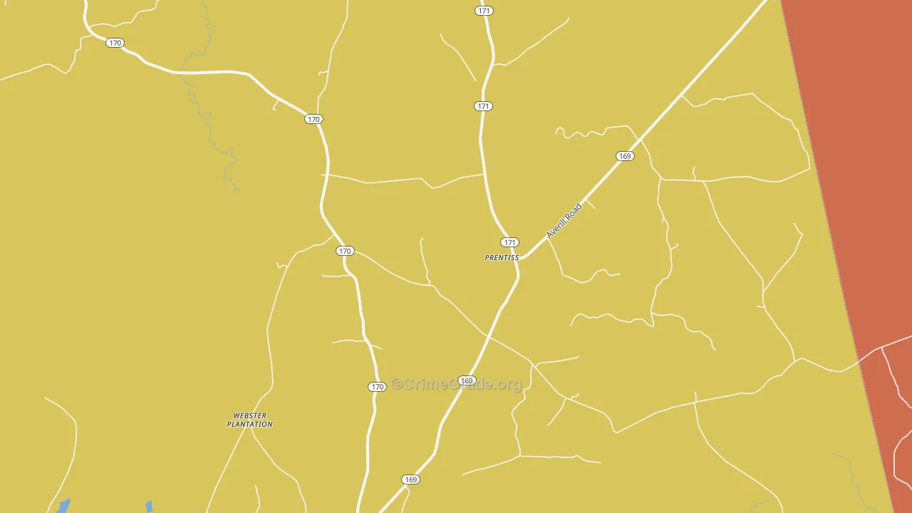 Prentiss, ME Map of Vandalism Rates