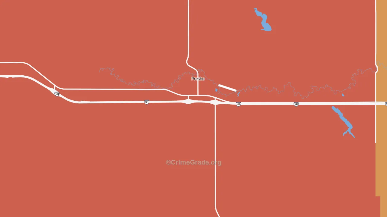Presho, SD Map of Vandalism Rates