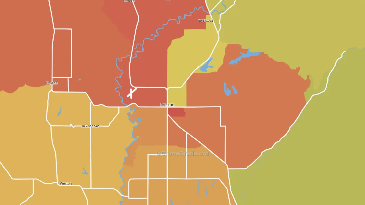 Preston, ID Map of Vandalism Rates