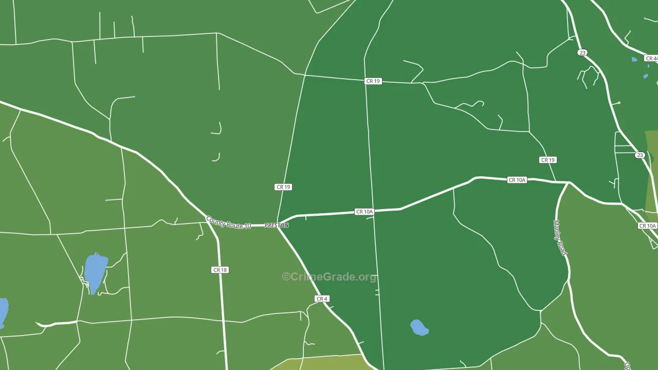 Preston, NY Map of Vandalism Rates