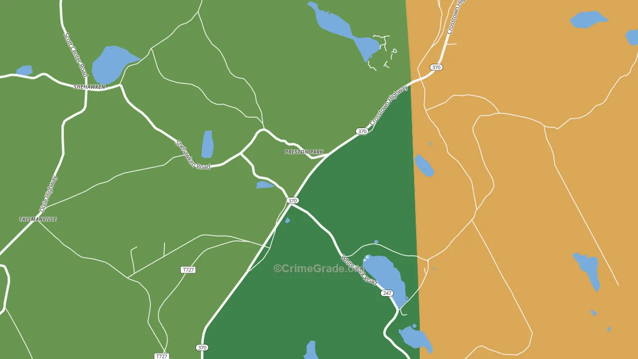 Preston Park, PA Map of Vandalism Rates