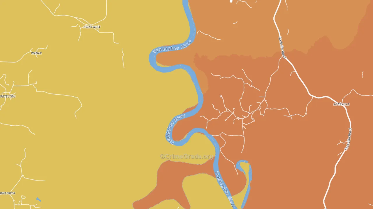 Prestwick, AL Map of Vandalism Rates