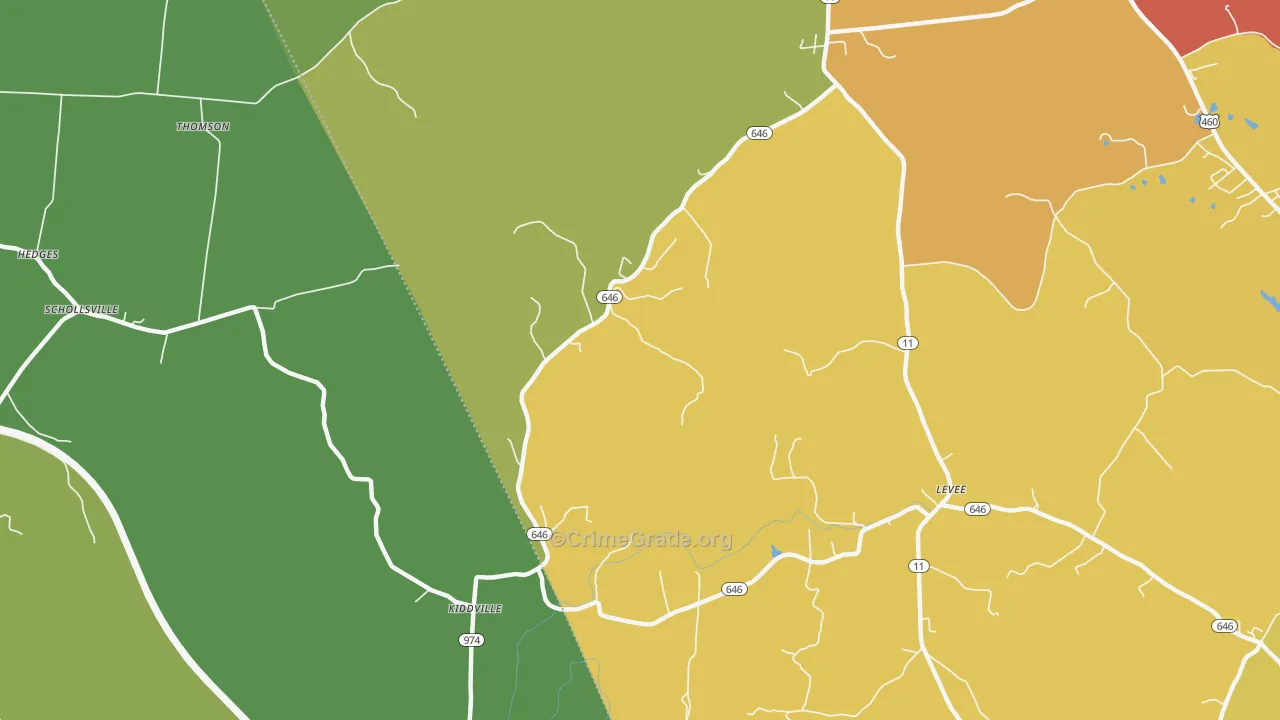 Prewitt, KY Map of Vandalism Rates