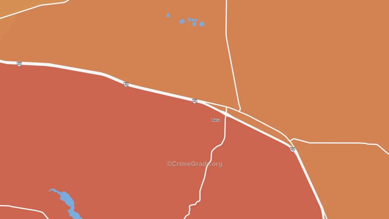 Prewitt, NM Map of Vandalism Rates