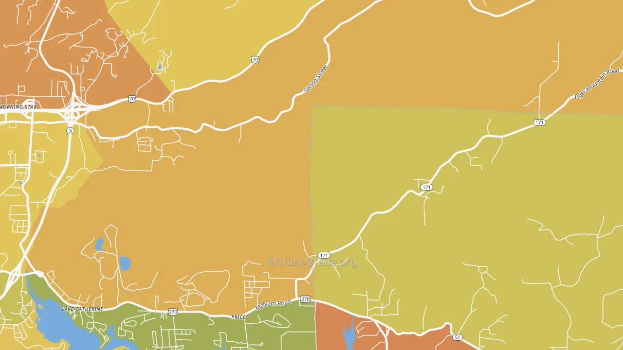 Price, AR Map of Vandalism Rates