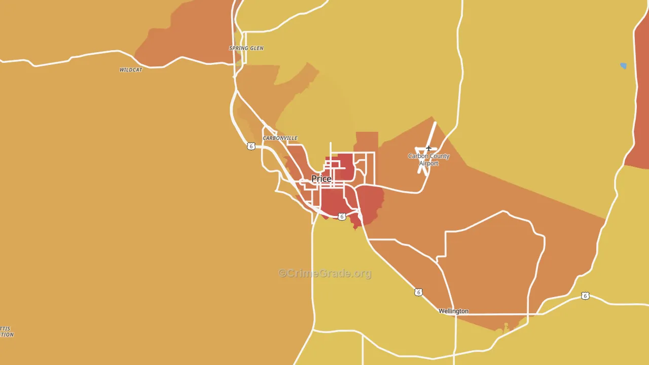 Price, UT Map of Vandalism Rates
