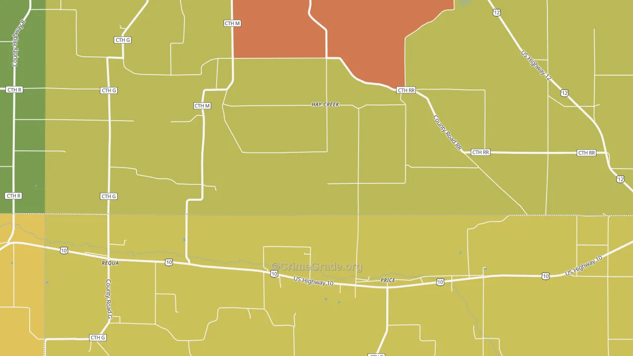 Price, WI Map of Vandalism Rates