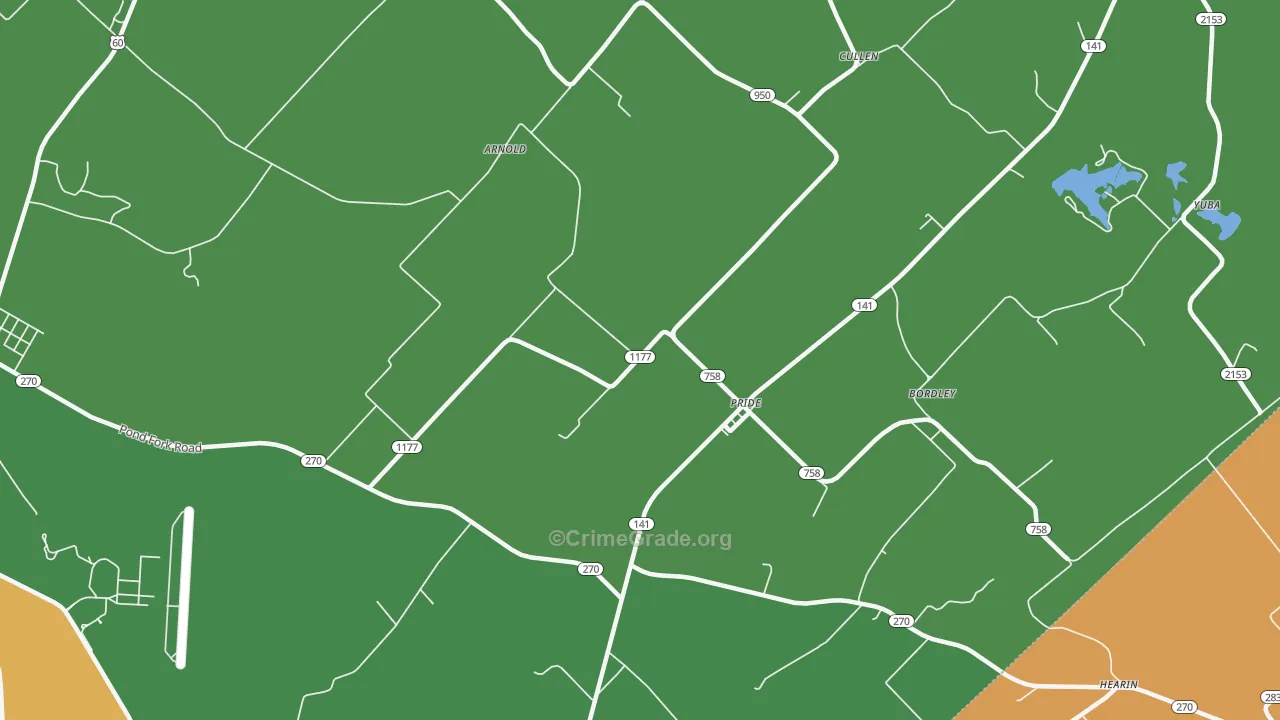 Pride, KY Map of Vandalism Rates