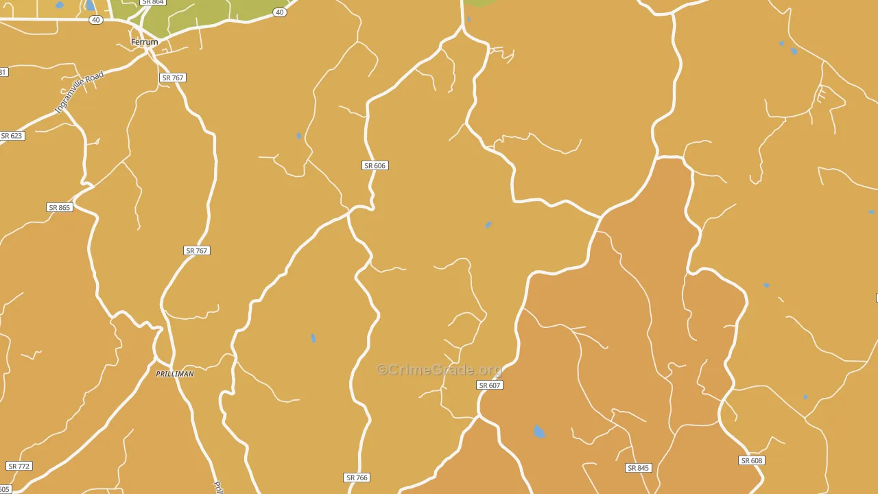 Prilliman, VA Map of Vandalism Rates