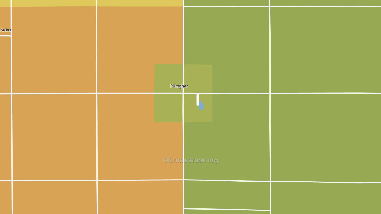 Primghar, IA Map of Vandalism Rates