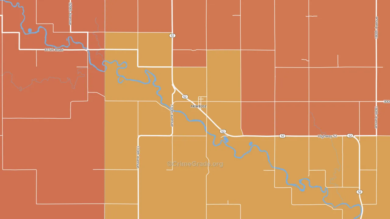 Primrose, NE Map of Vandalism Rates