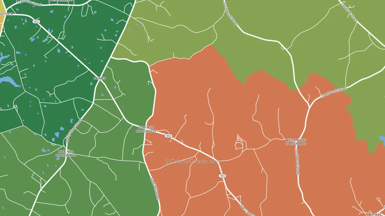 Primus, SC Map of Vandalism Rates