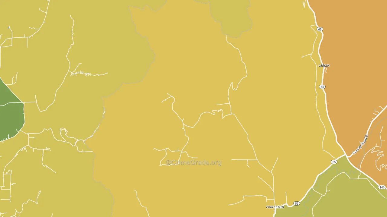 Princeton, AL Map of Vandalism Rates