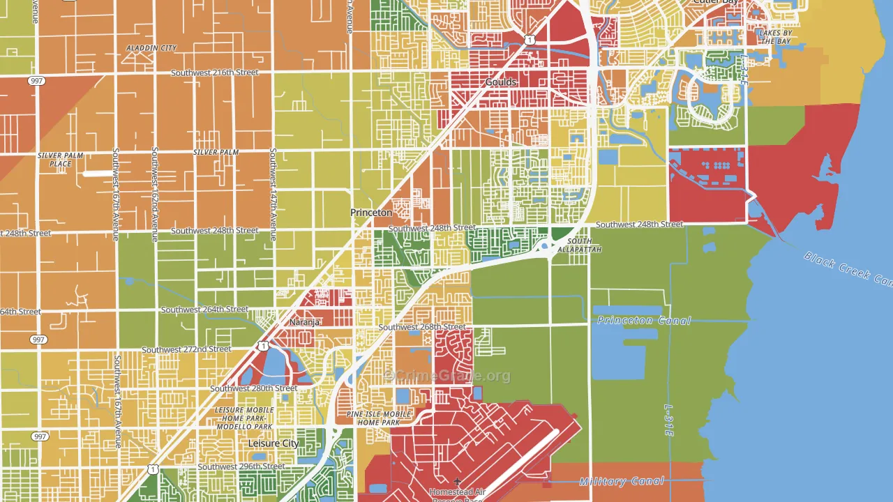 Princeton, FL Map of Vandalism Rates