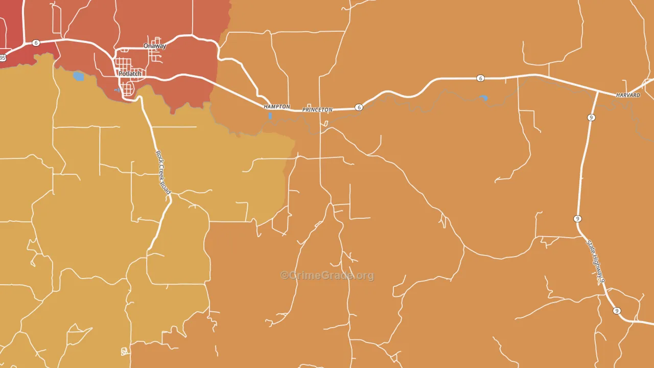Princeton, ID Map of Vandalism Rates