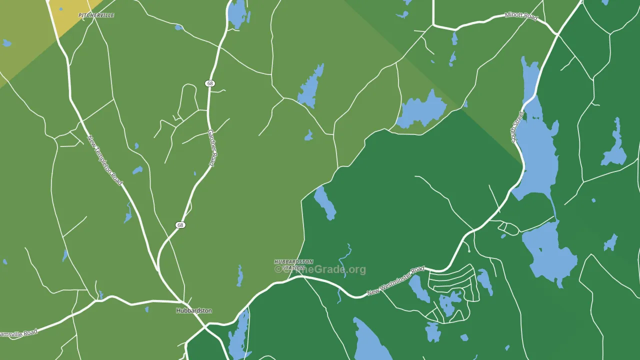 Princeton Station, MA Map of Vandalism Rates