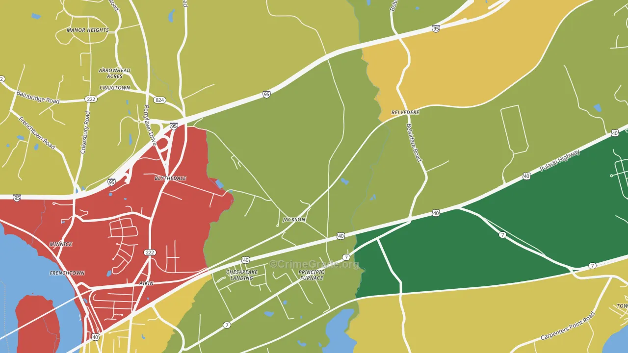 Principio Furnace, MD Map of Vandalism Rates
