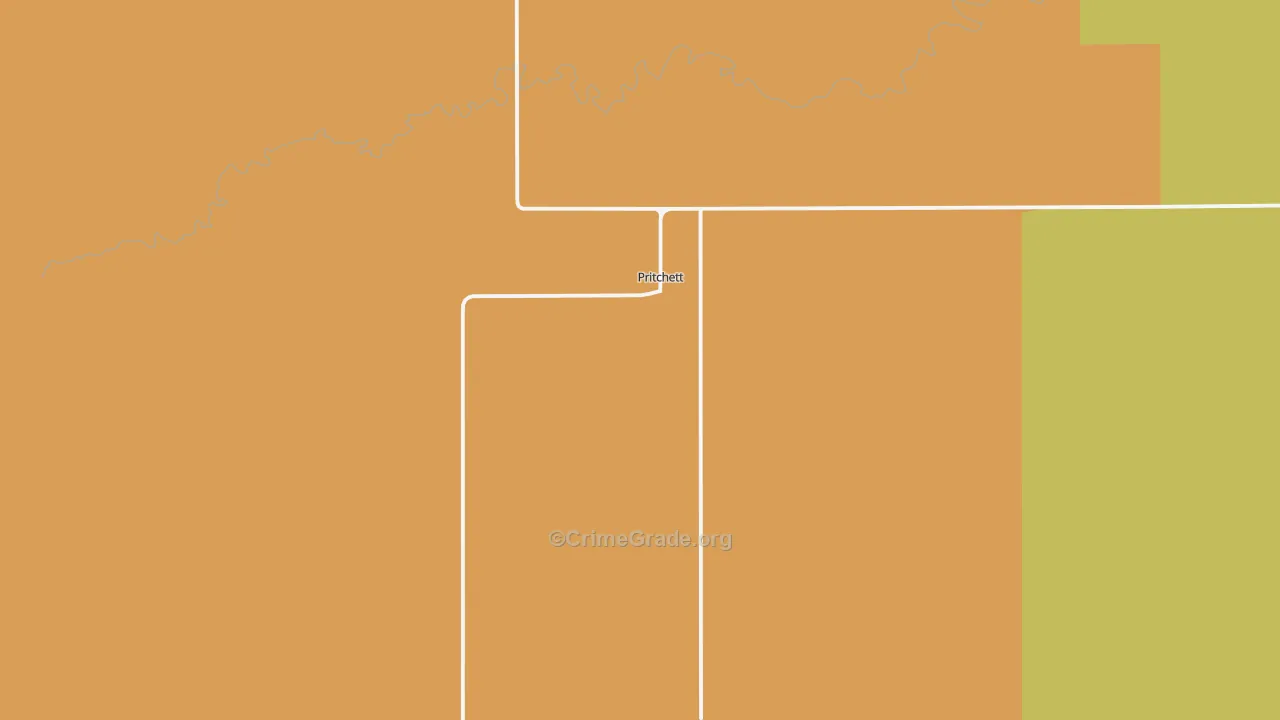 Pritchett, CO Map of Vandalism Rates