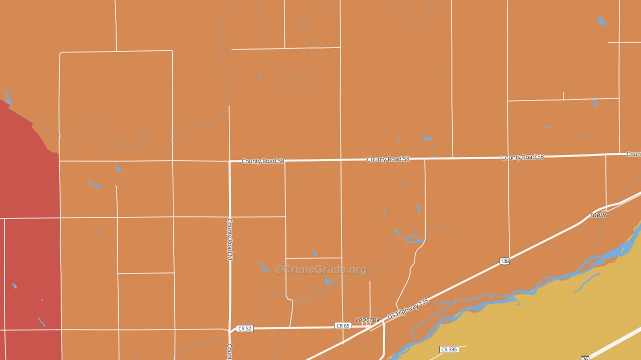 Proctor, CO Map of Vandalism Rates