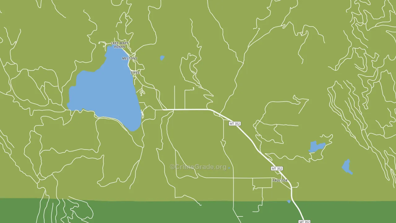 Proctor, MT Map of Vandalism Rates