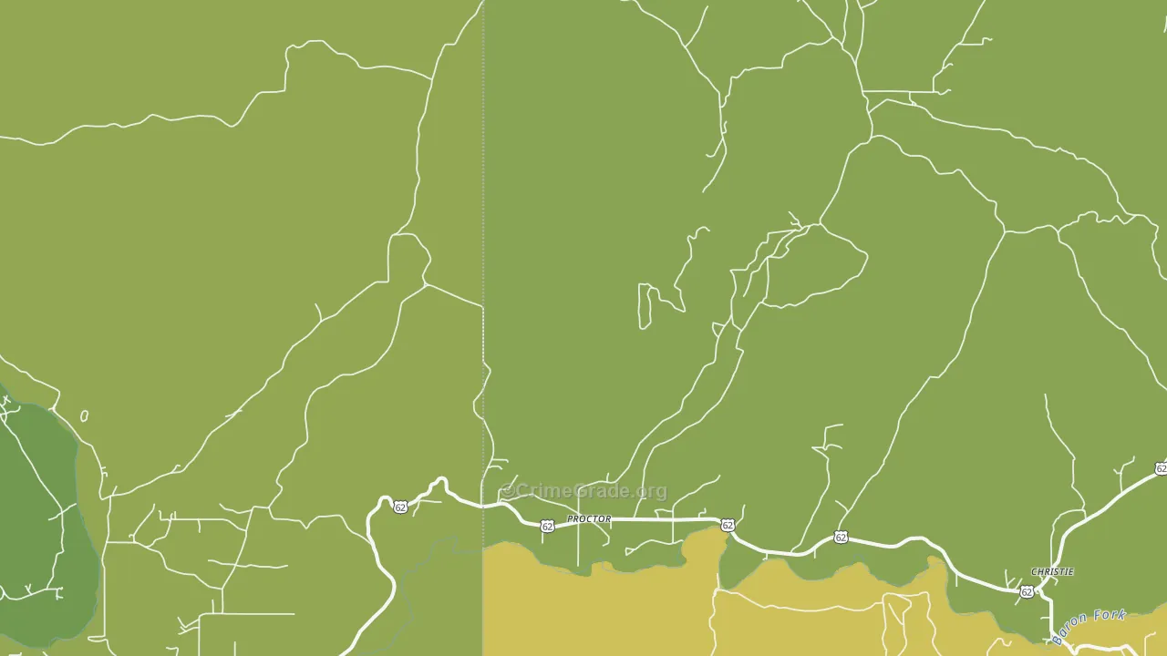 Proctor, OK Map of Vandalism Rates