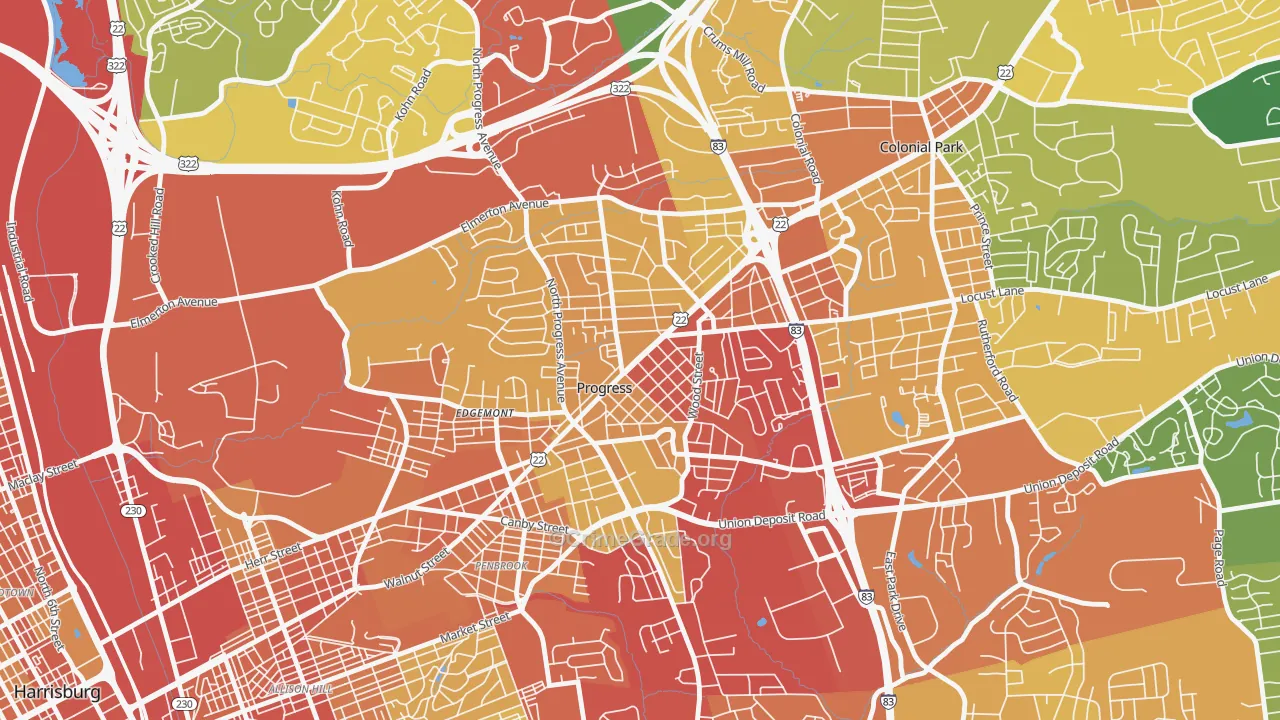 Progress, PA Map of Vandalism Rates