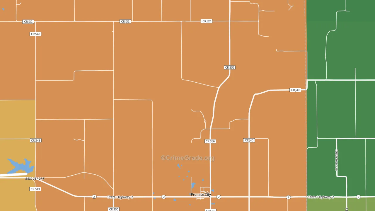 Promise City, IA Map of Vandalism Rates