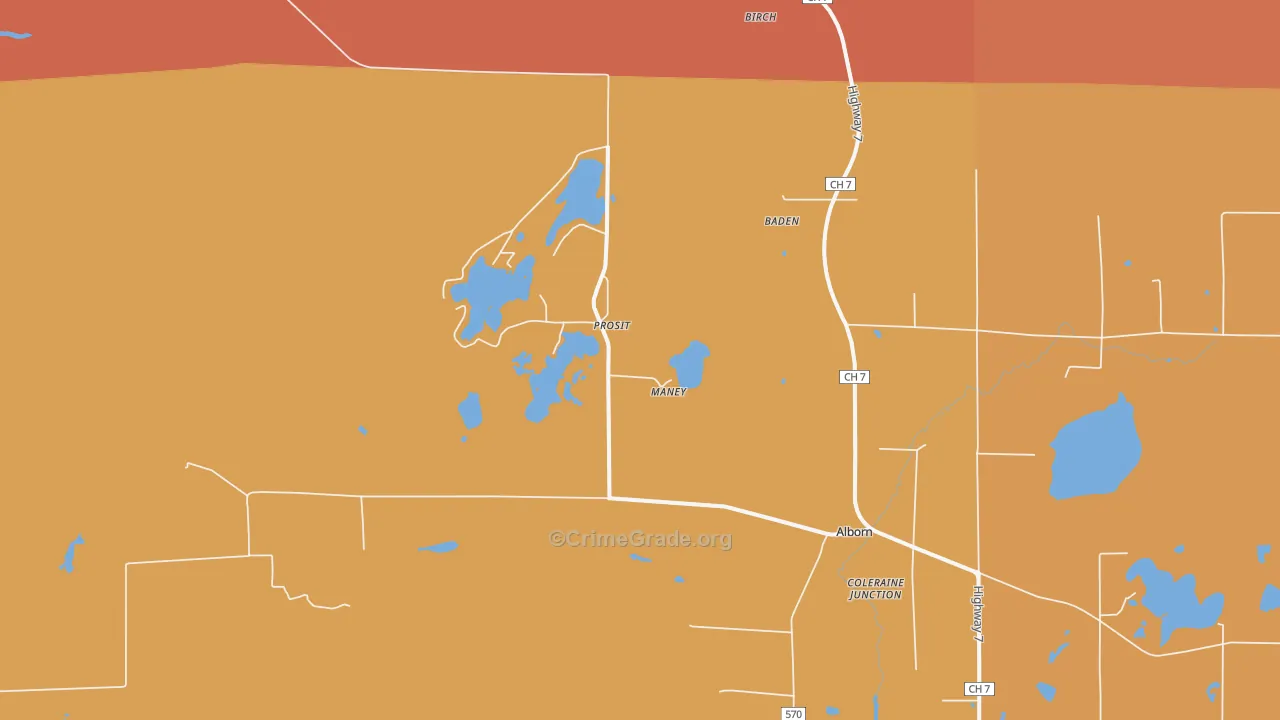 Prosit, MN Map of Vandalism Rates
