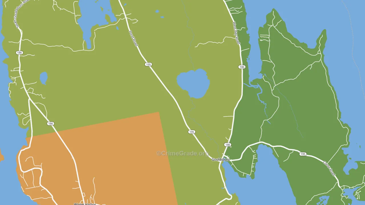Prospect Harbor, ME Map of Vandalism Rates