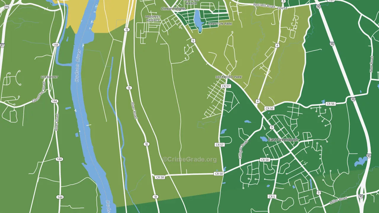 Prospect Heights, NY Map of Vandalism Rates