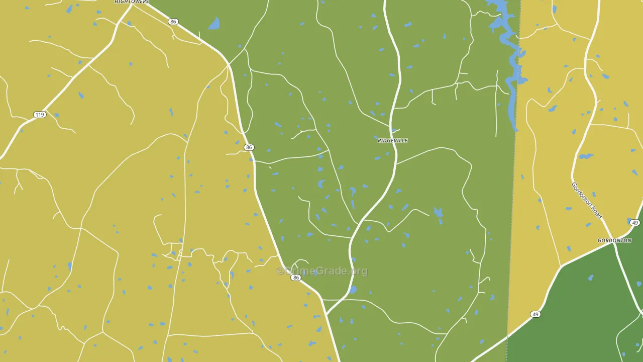 Prospect Hill, NC Map of Vandalism Rates