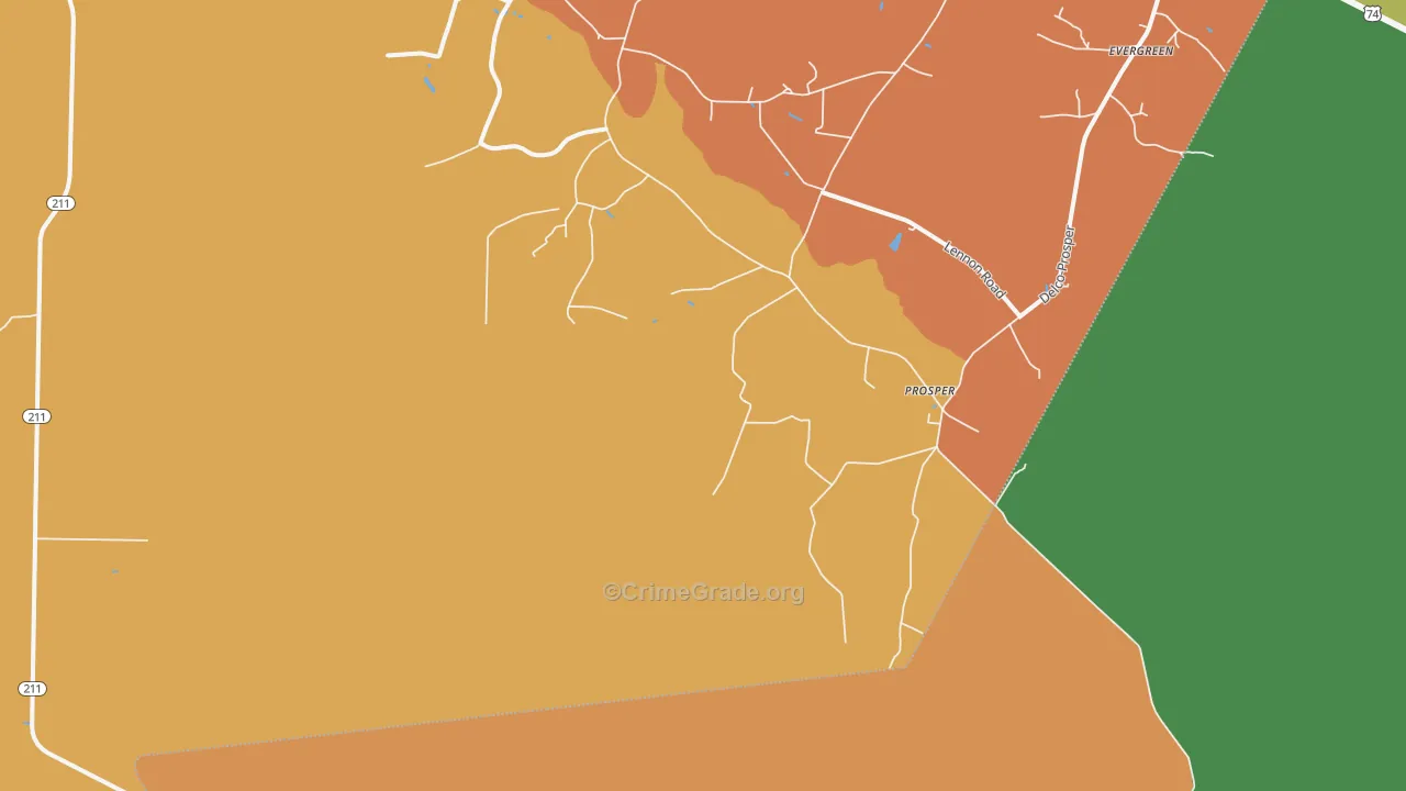 Prosper, NC Map of Vandalism Rates