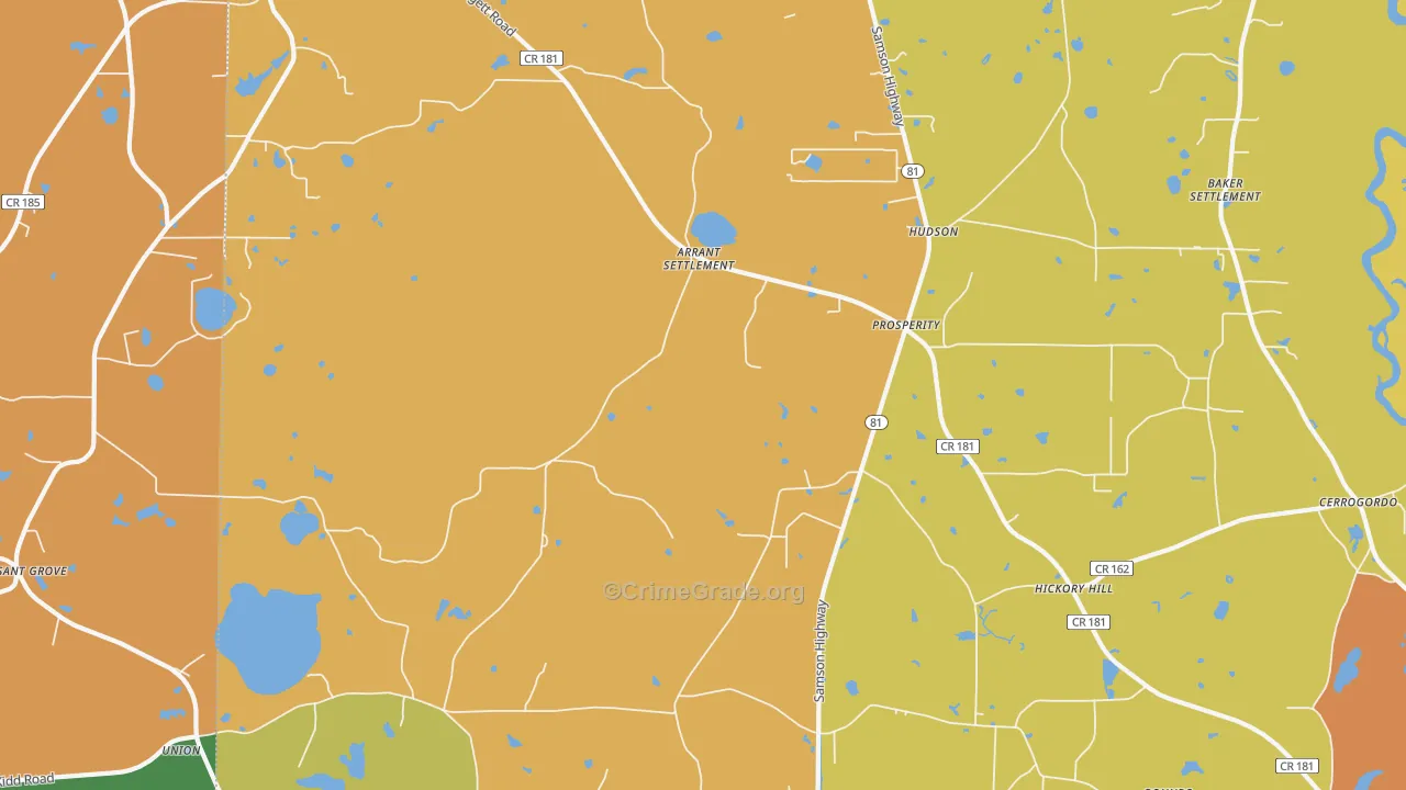 Prosperity, FL Map of Vandalism Rates