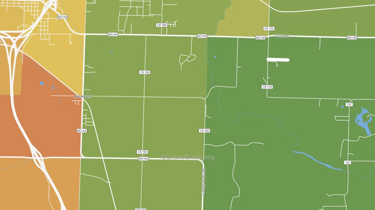 Prosperity, MO Map of Vandalism Rates