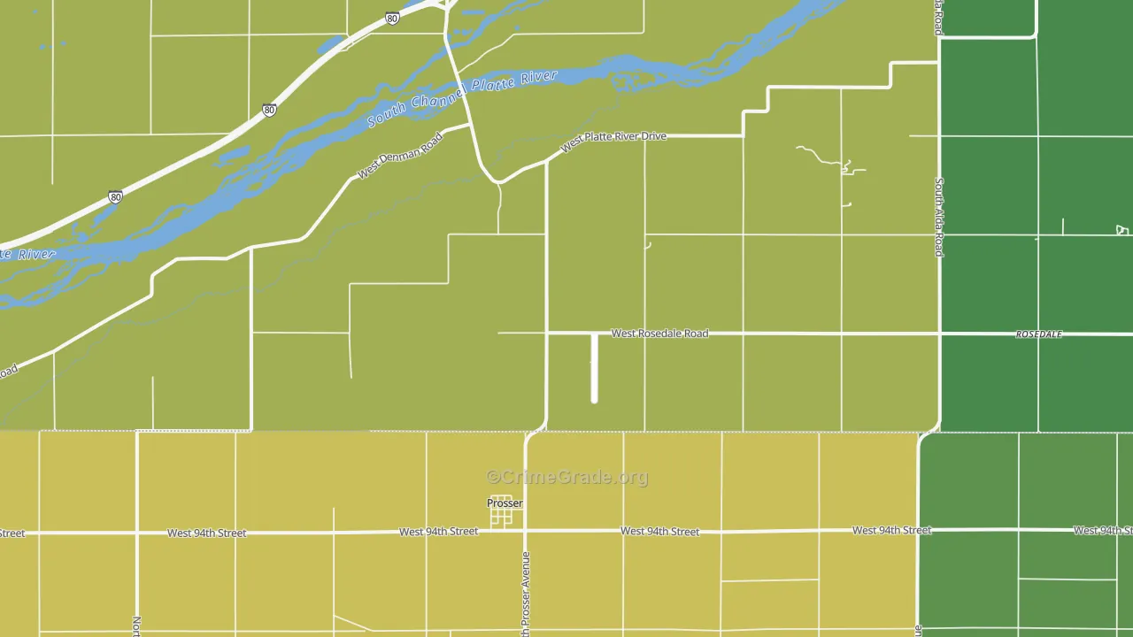 Prosser, NE Map of Vandalism Rates