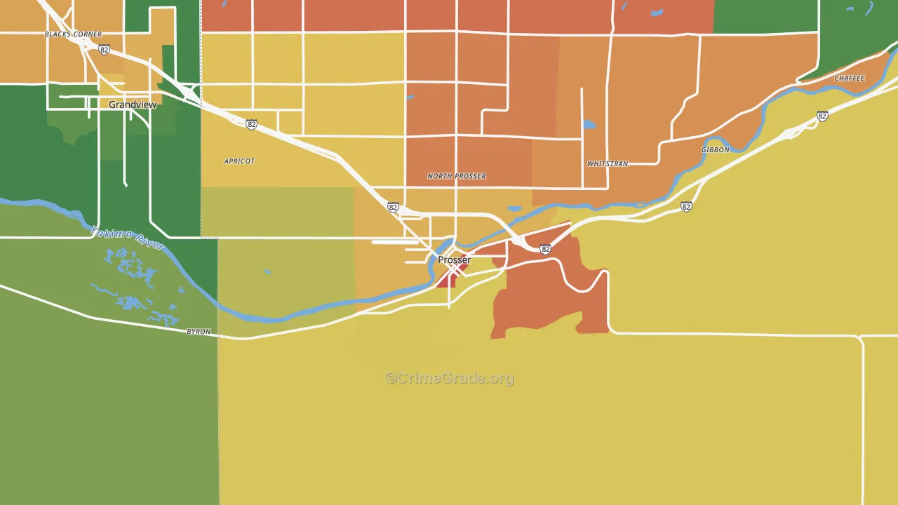 Prosser, WA Map of Vandalism Rates