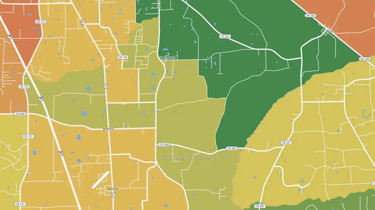 Providence, FL Map of Vandalism Rates