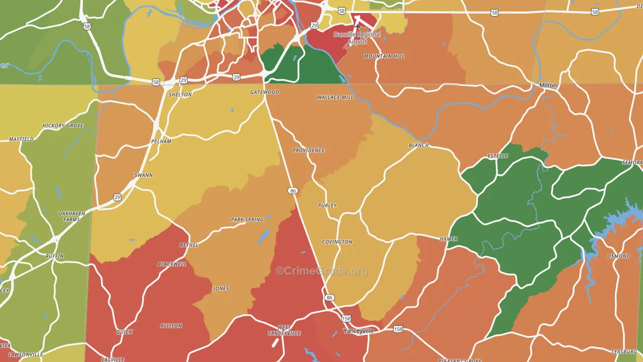 Providence, NC Map of Vandalism Rates