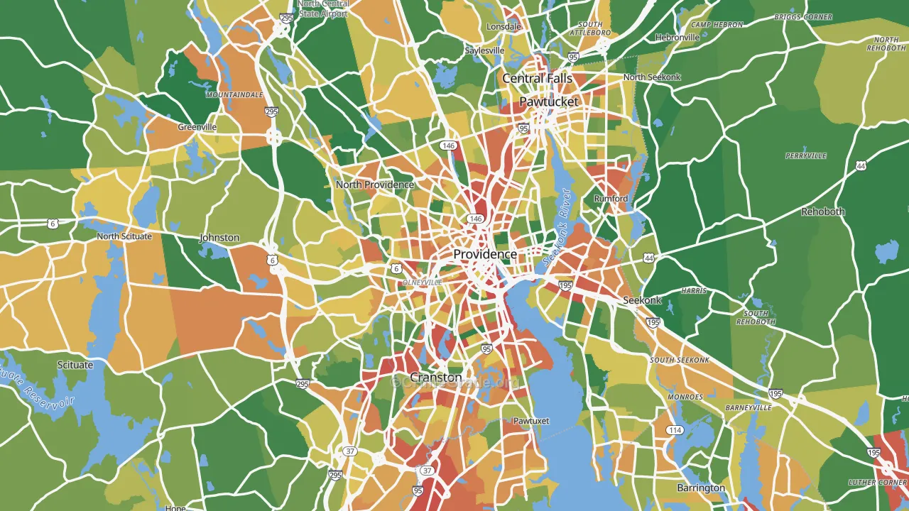Providence, RI Map of Vandalism Rates