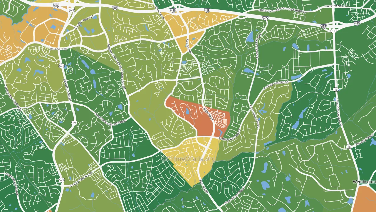 Provincetowne, Charlotte, NC Map of Vandalism Rates