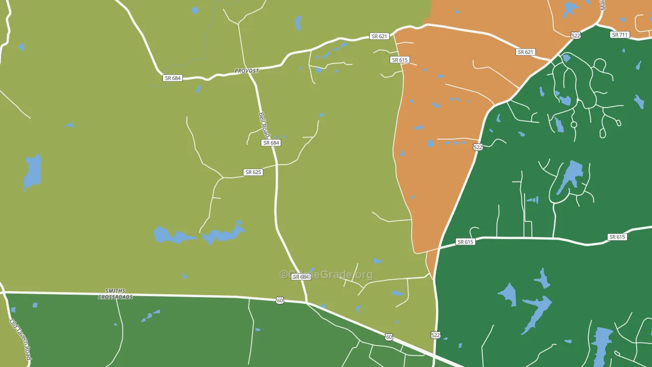 Provost, VA Map of Vandalism Rates
