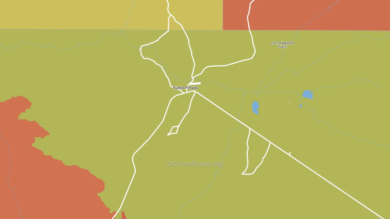 Pueblo Pintado, NM Map of Vandalism Rates