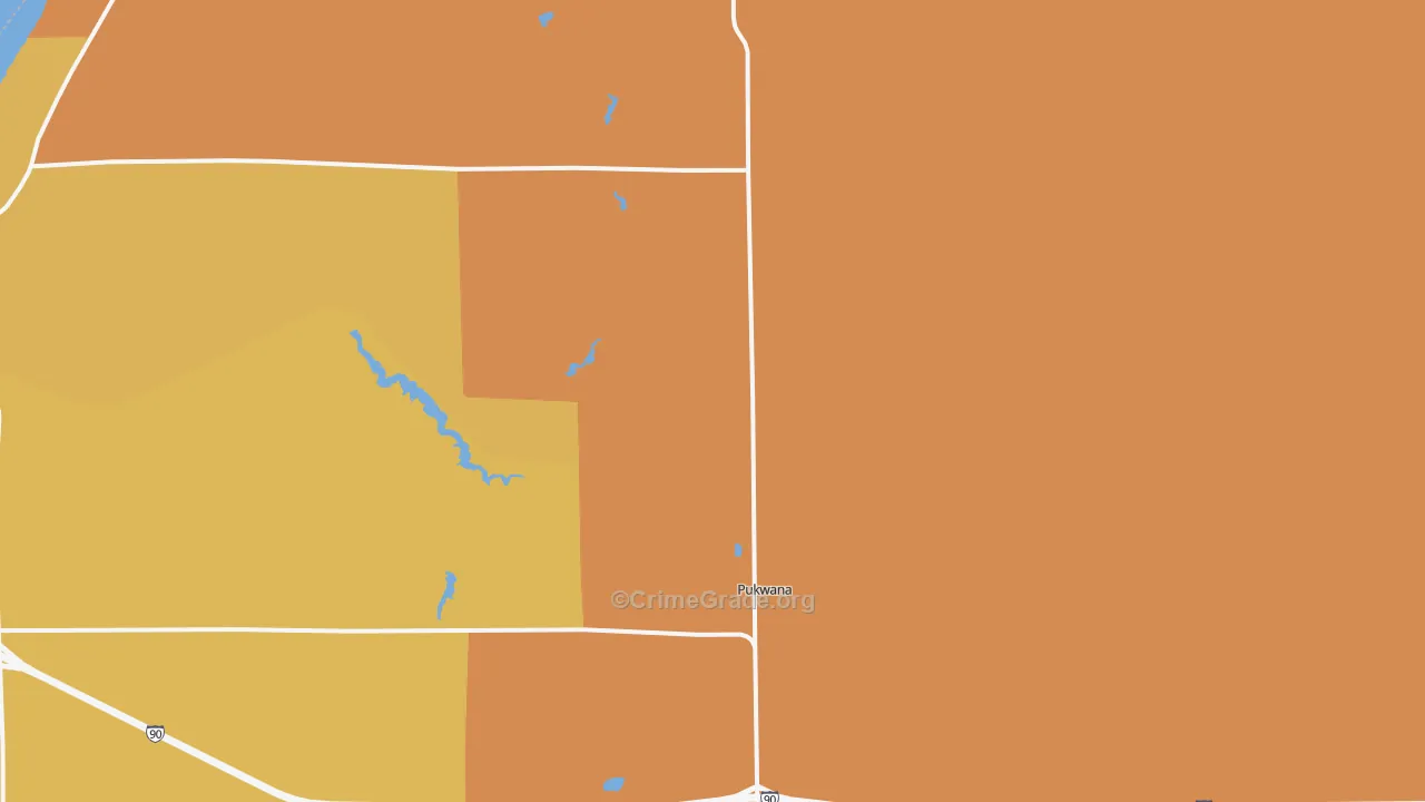 Pukwana, SD Map of Vandalism Rates