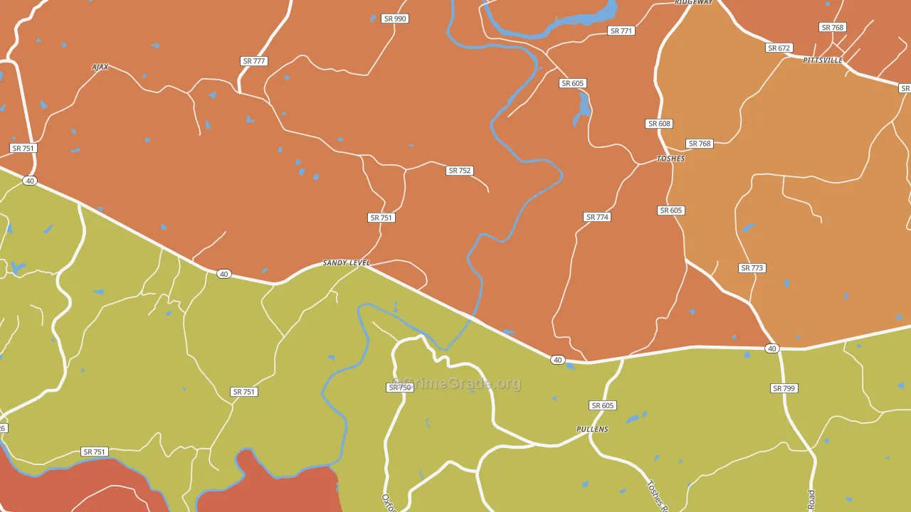 Pullens, VA Map of Vandalism Rates